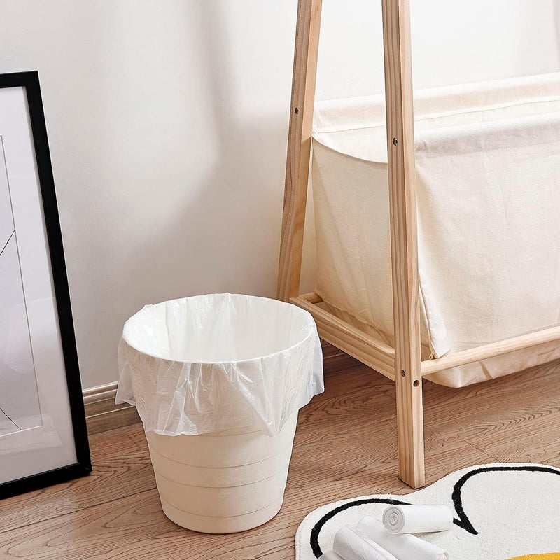 BENEVAL Small Trash Bags 4 Gallon - 100 Count 4 Gallon Trash Bag, Small Garbage Bags for Office Bedroom Bathroom Trash Bags, White 4 Gal Small Trash Can Liners - Image 2